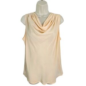 Christian Dior Separates Sleeveless Cami Cowl‎ Neck Silk Blouse Top Size 14